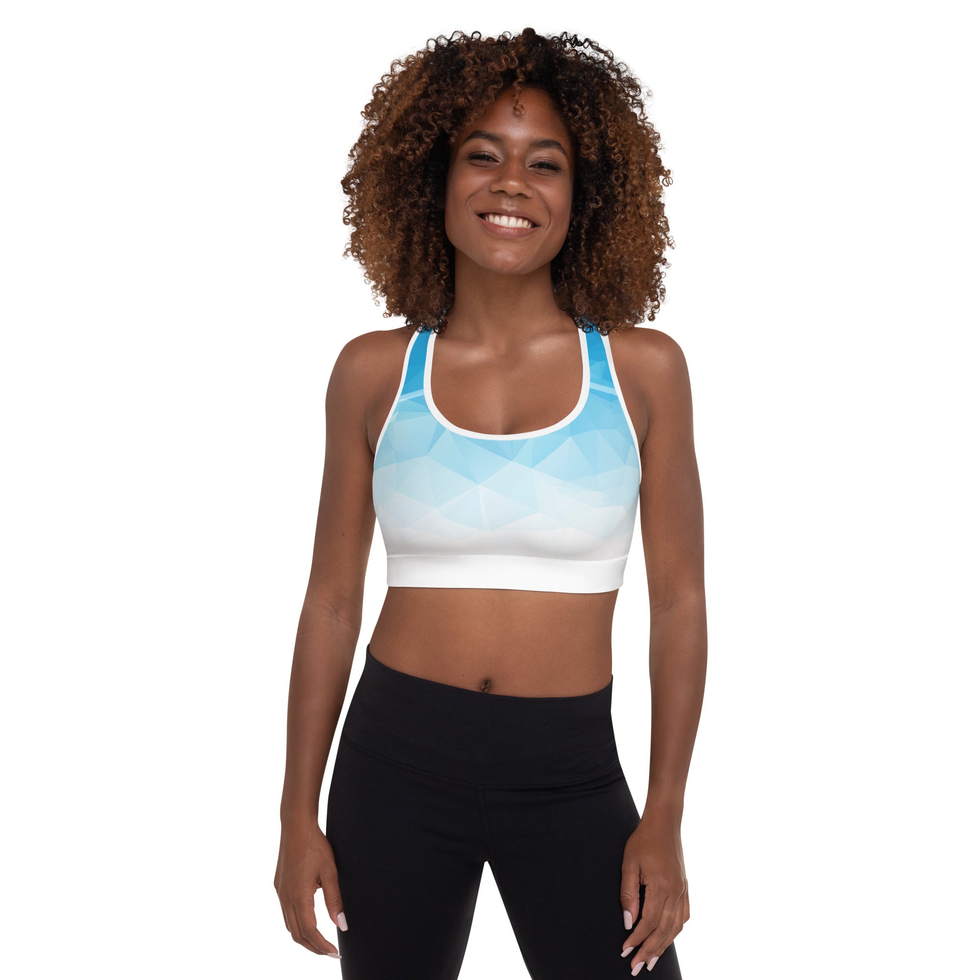 Blue & White Ombre Sports Bra